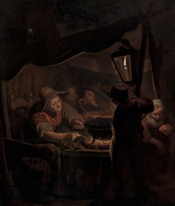 Ein Donut-Macher bei Kerzenlicht, 1815