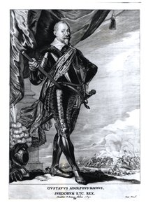 Porträt von Gustav Adolf der Große, König der Schweden (1592-1632), 1650