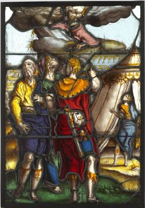 Fenster mit Darstellung von Moses auf dem Berg Sinai