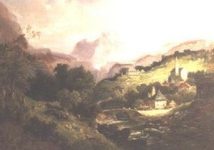 Mont Cernis und das Dorf St. Michelle von Pieter Cornelis Dommerson