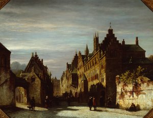 Eine niederländische Straßenszene mit Soldaten von Pieter Gerard Vertin