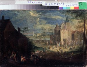 Kirmes auf dem Dorfplatz von Peeter Gijsels