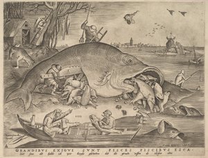 Große Fische fressen kleine Fische, 1557