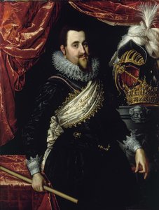 Porträt von König Christian IV. von Dänemark 1577-1648, um 1615 von Pieter Isaacsz