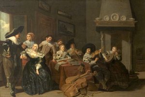 Die Musikgesellschaft von Pieter Jacobsz (attr.to) Codde