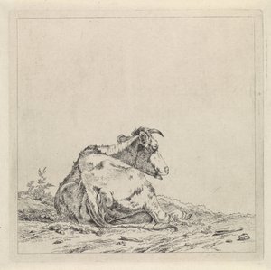 Landschaft mit liegender Kuh von Pieter Janson