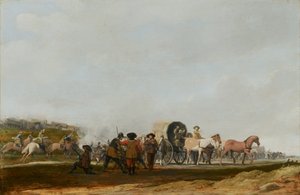 Hinterhalt eines Armeekonvois, 1631 von Pieter Jansz Post