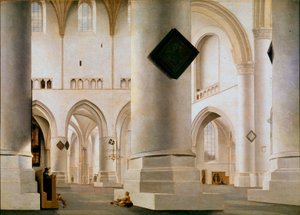Innenraum der Großen Kirche von Haarlem. Gemälde von Pieter Saenredam, 1636-1637 von Pieter Jansz Saenredam