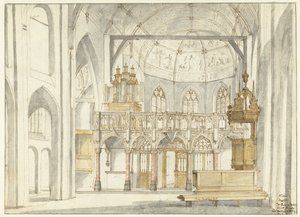 Ansicht des Chors der Sint-Petruskerk, 
