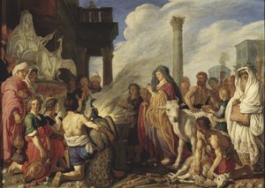 Didos Opfer für Juno von Pieter Lastman