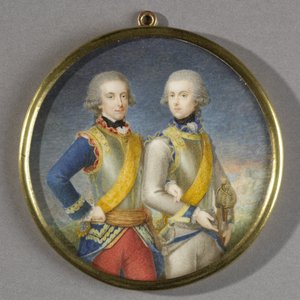 Willem Frederik (1772-1843), Prinz von Oranien-Nassau, mit seinem jüngeren Bruder Willem George Frederik (1774-99) von Pieter Lesage