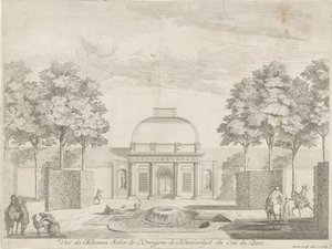 Orangerie von Honselersdijk, vom Park aus gesehen