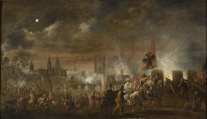 Die Belagerung von Magdeburg von Pieter Meulener