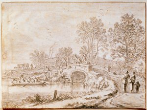 Brücke über einen Kanal im Monat Mai, 1656