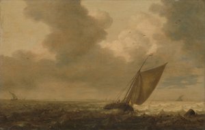 Fischerboot mit Wind in den Segeln