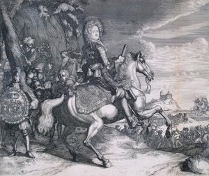 Reiterporträt von Alexander Danilowitsch Menschikow von Pieter Pickaert
