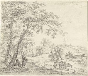 Nordholländische Landschaft (Egmond Richtung Castricum?)