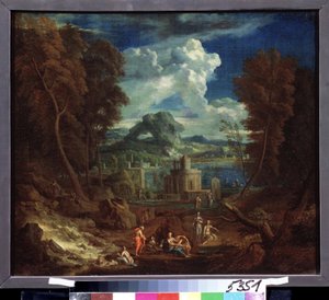 Landschaft mit badenden Nymphen von Pieter Rysbrack