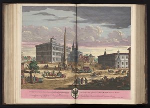 Ansicht des Laterans mit der Basilika St. Johannes im Lateran in Rom von Pieter Schenk (I)