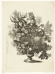 Glasvase mit Blumen von Pieter Schenk (I)