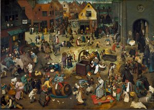 Der Kampf von Karneval (Fastnachtsdienstag) und Fastenzeit