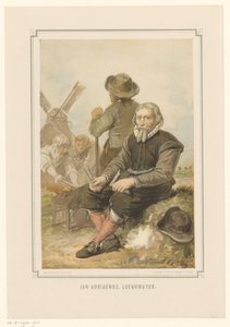 Mühlenbauer Jan Adriaanszoon Leeghwater bei der Arbeit