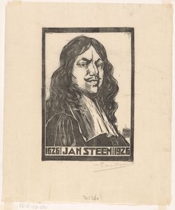 Porträt von Jan Steen von Pieter Willem van Baarsel (signed by artist)