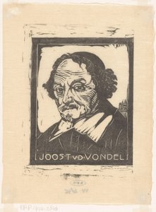 Porträt von Joost van den Vondel von Pieter Willem van Baarsel (signed by artist)