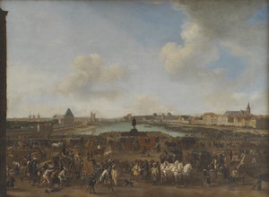 Blick auf Paris vom Place Dauphine aus gesehen