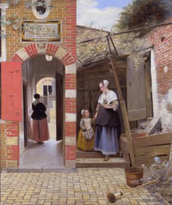 Der Hof eines Hauses in Delft