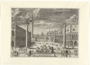Ansicht der Piazzetta in Venedig, 1585 von Pieter de Jode (I)