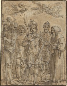 Fünf Heilige von Pieter de Jode I