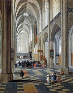 Innenansicht der Kathedrale von Antwerpen, (Detail) von Pieter the Elder Neefs