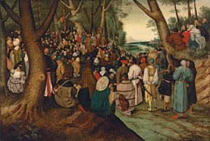Der heilige Johannes der Täufer predigt der Menge