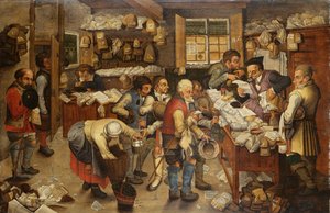 Die Zahlung des Zehnten, 1619 von Pieter Brueghel the Younger