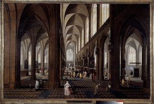 Innenansicht der Kathedrale von Antwerpen von Pieter the Younger Neefs