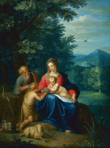 Die Heilige Familie mit dem kleinen Johannes dem Täufer von Pieter van Avont
