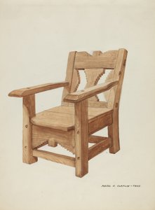 Stuhl, um 1937 von Pieter van Hanselaere