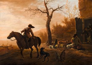 Landschaft mit Jägern