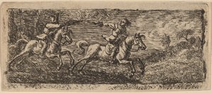 Zwei kämpfende Reiter von Pieter van Laer