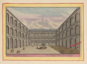 Ansicht des Innenhofs eines der Klöster im Escorial
