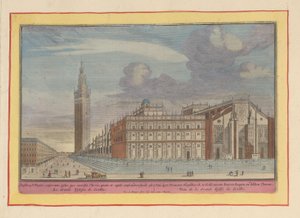 Kathedrale und der Turm Giralda in Sevilla von Pieter van den Berge
