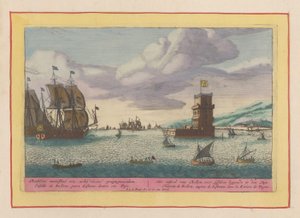 Turm von Belém im Fluss Tejo von Pieter van den Berge
