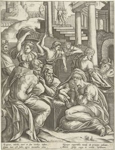 Anbetung durch die Hirten von Pieter van der Heyden