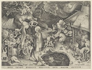 Jakobus der Ältere trifft den Magier Hermogenes von Pieter van der Heyden