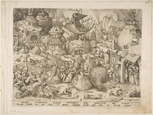 Stolz (Superbia) aus Die sieben Todsünden, 1558 von Pieter van der Heyden
