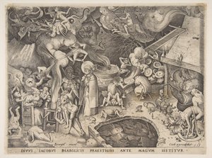 St. Jakob und der Magier Hermogenes aus Die Geschichte des Magiers Hermogenes, 1565 von Pieter van der Heyden