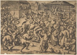 Das Fest der Narren, nach 1570 von Pieter van der Heyden