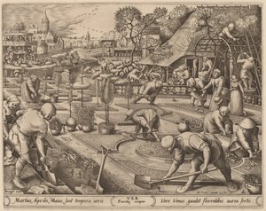 Frühling von Pieter van der Heyden after Pieter Bruegel the Elder