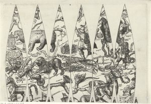 Karte eines Teils des Tierkreises von Pieter van der Keere